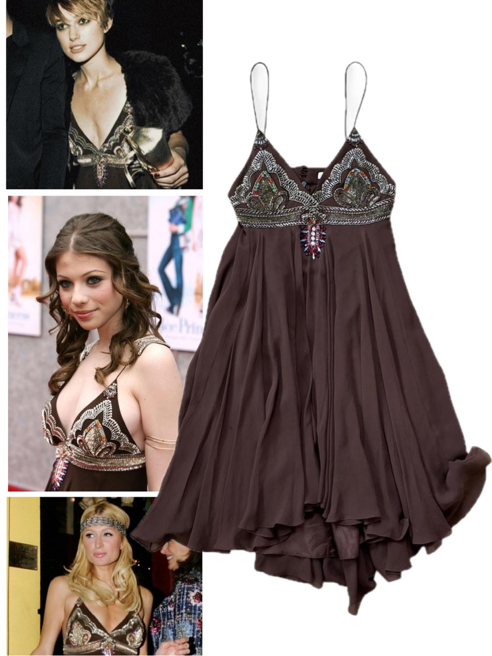 Matthew Williamson Fall 2005 Brown Embellished Dress